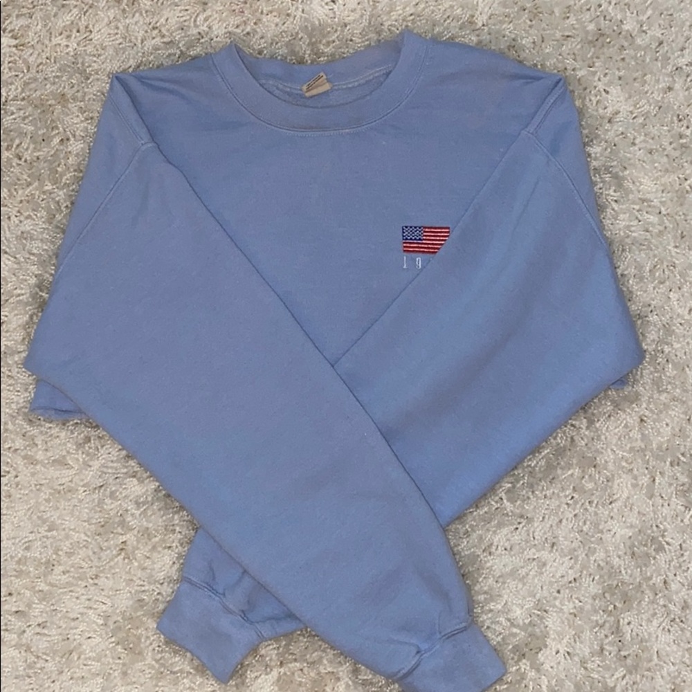 Urban outfitters light blue cropped hoodie 1995